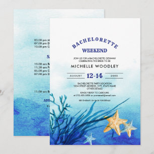 Bas Starfish Bachelorette Helg Inbjudningar