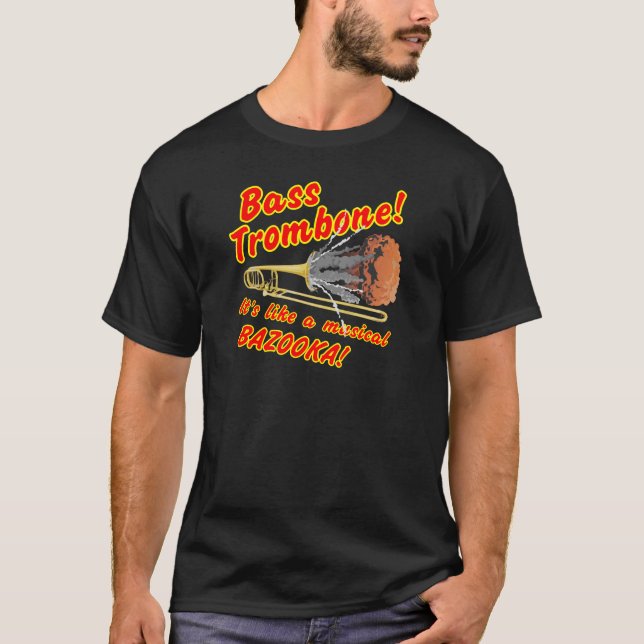 Bas- TrombonemusikalBazooka Tee Shirt (Framsida)