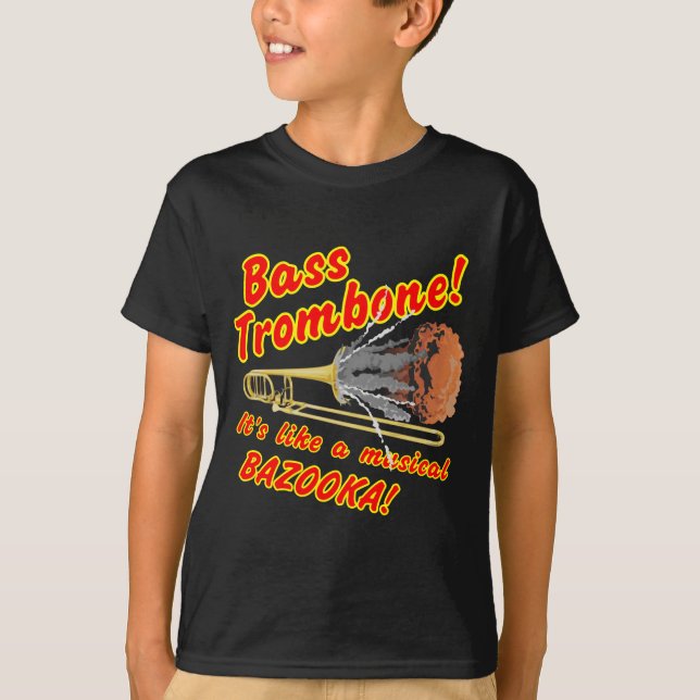 Bas- TrombonemusikalBazooka Tee Shirt (Framsida)