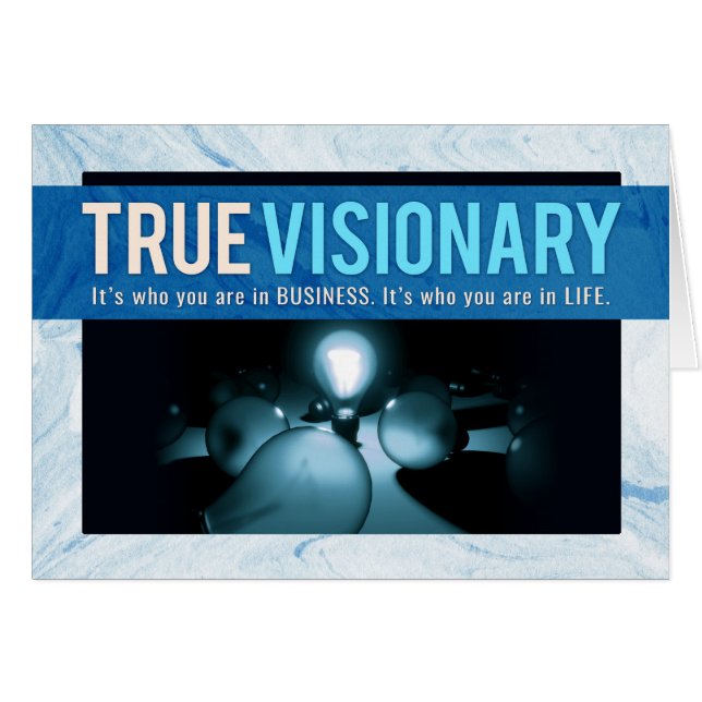 Basa tack, dig är en riktig visionär hälsningskort (Framsidan Horizontal)