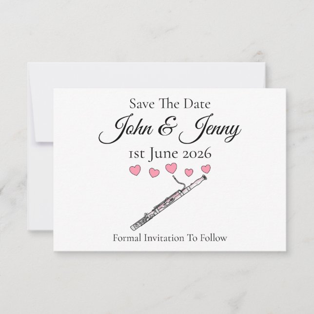 Basago Musician Bröllop spara datum (Framsida)