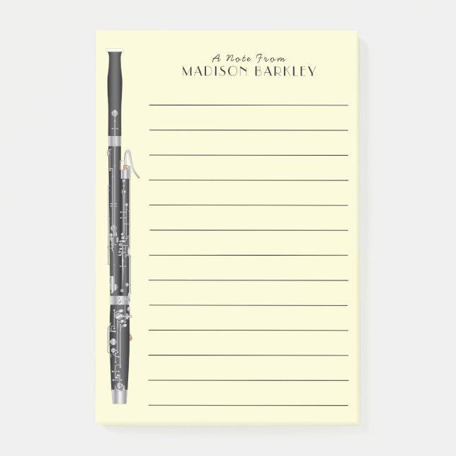 Basago Musician Teacher Woodwind Post-it Block (Framsida)