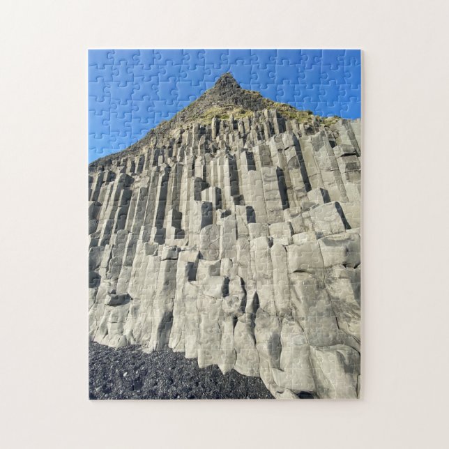 Basalt Columns vid Reynisfjara Beach Pussel (Vertikal)