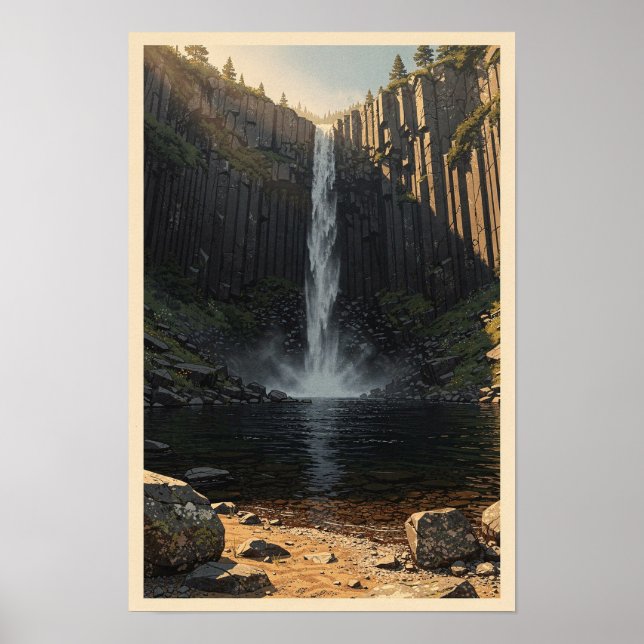 Basalt Falls Gorge Scenic Wilderness Poster (Framsidan)
