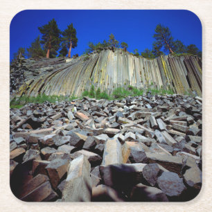 Basaltformationer av Devils Postpile Underlägg Papper Kvadrat