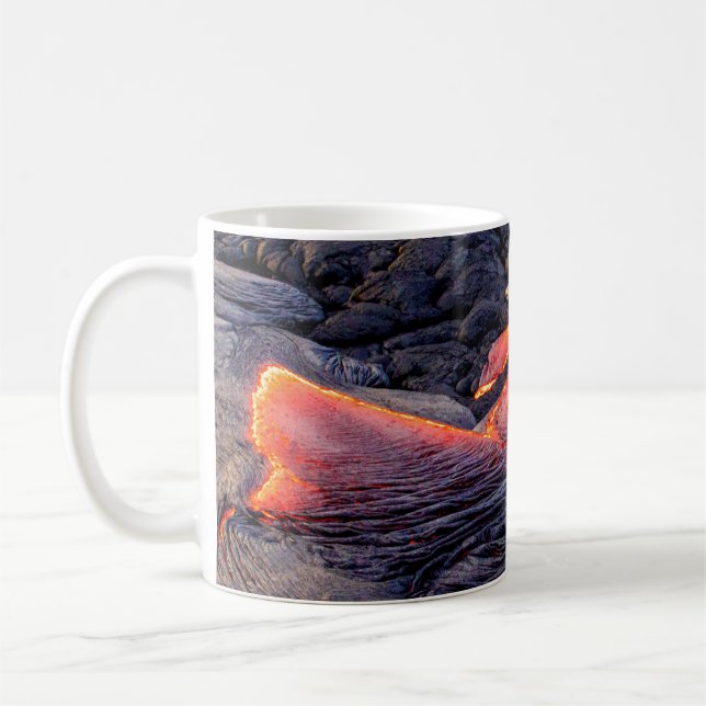 Basaltiskt lavaström kaffemugg (Vänster)