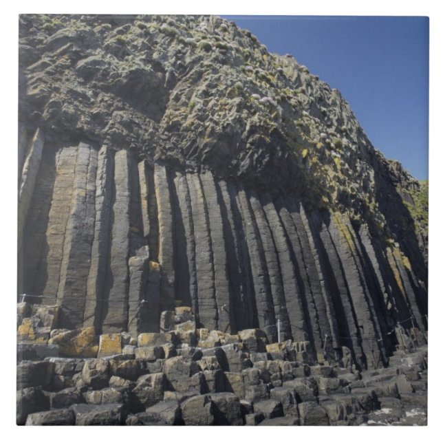 Basaltkolonner vid Fingal's Cave, Staffa, utanför Kakelplatta (Framsidan)