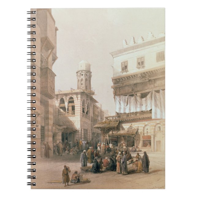 Basar av coppersmithsna, Cairo, från "egypten och Anteckningsbok Med Spiral (Framsidan)