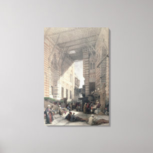 Basar av silkeköpmännen, Cairo, från "egypten a Canvastryck
