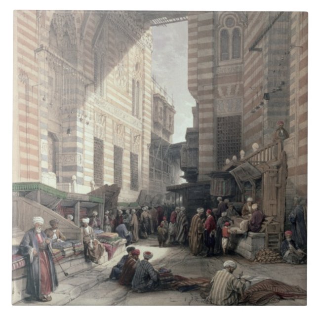 Basar av silkeköpmännen, Cairo, från "egypten a Kakelplatta (Framsidan)