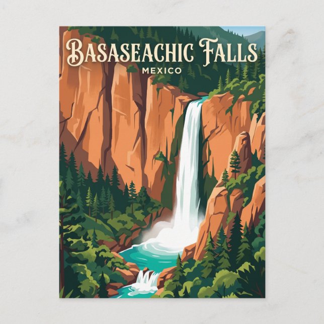 Basaseachic Falls nationalpark Mexiko Vykort (Framsida)