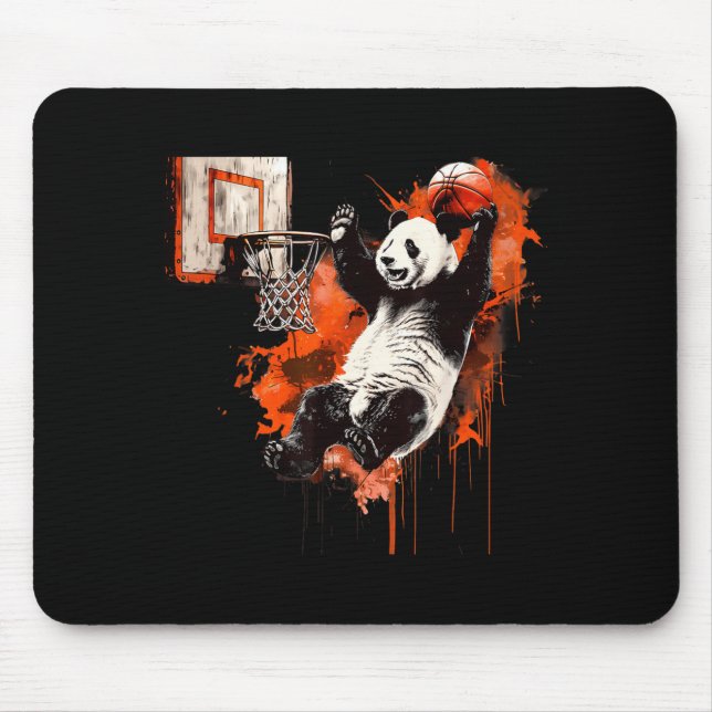 Basball Panda Björn Basball Spelare Slam Dunk Musmatta (Framsidan)