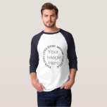 Basboll för bilden här, redigera anpassningsbar fö t shirt<br><div class="desc">bilden här, redigeringscirkel för fototext och anpassningsbar som är enkel att redigera text. Lägg till fotobilden till t-shirt baseball-skjortans fotomaskerade cirkelformade roligt för fraat, stag, bachelor, basebollteam, födelsedagsfest eller annat kan ha olika foton för stam eller födelsedagsdag. Skaffa redo till party med den här fullständiga anpassadet-bachelor-T-shirt! Ladda upp ett eget...</div>