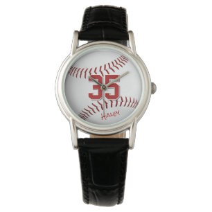 Basboll/softball idrottsman namn personlig armbandsur