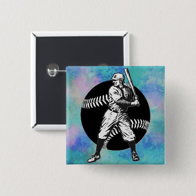 Basboll:Vintage-knapp Knapp (Framsida & baksida)