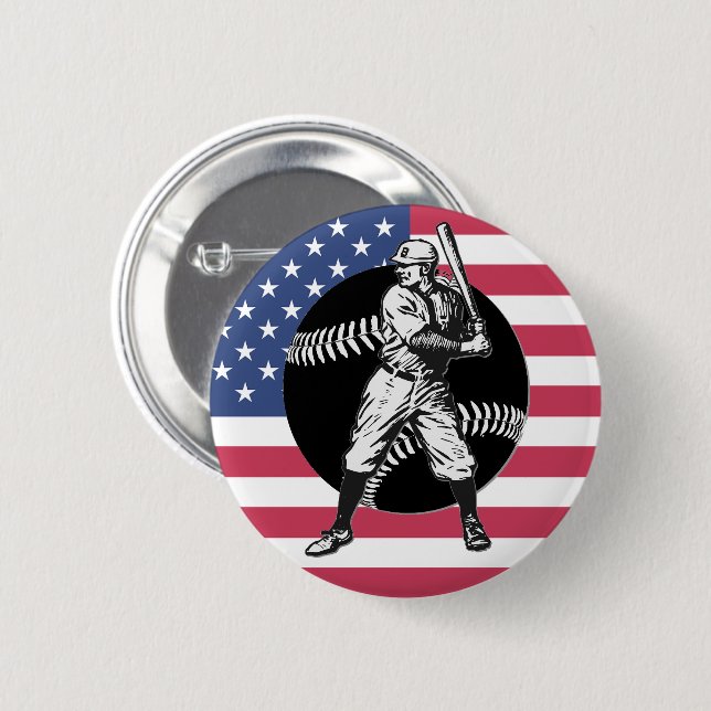 Basboll:Vintage-knapp Knapp (Framsida & baksida)