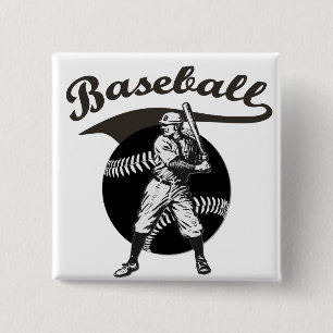 Basboll:Vintage-knapp Knapp