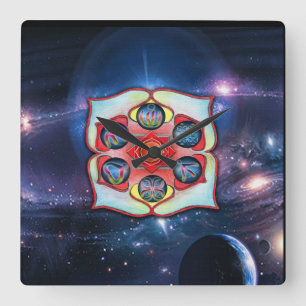 Base Chakra Fyrkantig Klocka