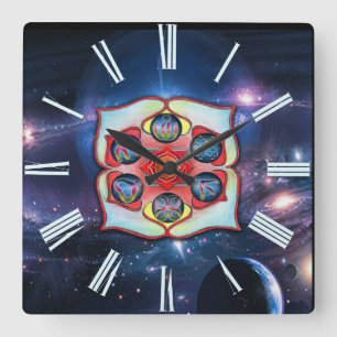 Base Chakra Fyrkantig Klocka