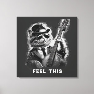 *~* Base Guitar CAT AP91 Stretched Kanvastryck