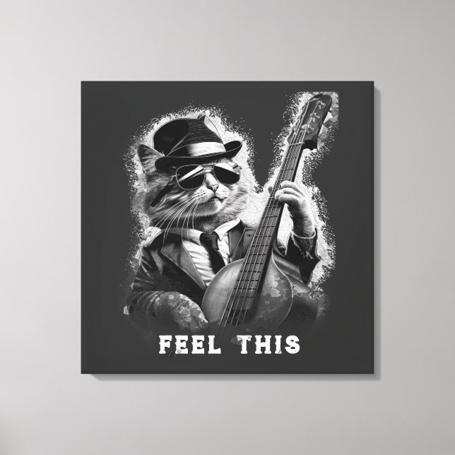 *~* Base Guitar CAT AP91 Stretched Kanvastryck (Framsida)