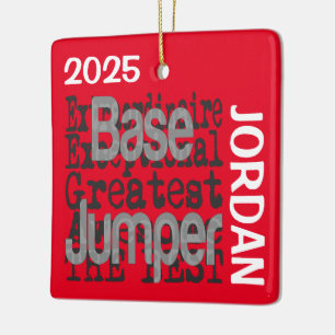 Base Jumpare Extraordinaire ANPASSAD Julgransprydnad Keramik