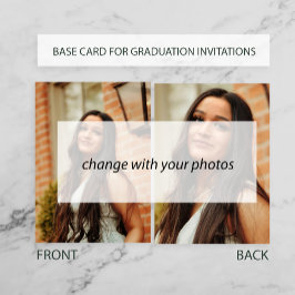 BASE PHOTO-KORT för Vellum overlay-meddelande Inbjudningar