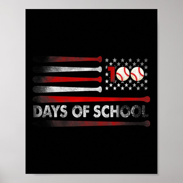 Baseball 100 dagar med basket 100 dagar tea poster (Framsidan)