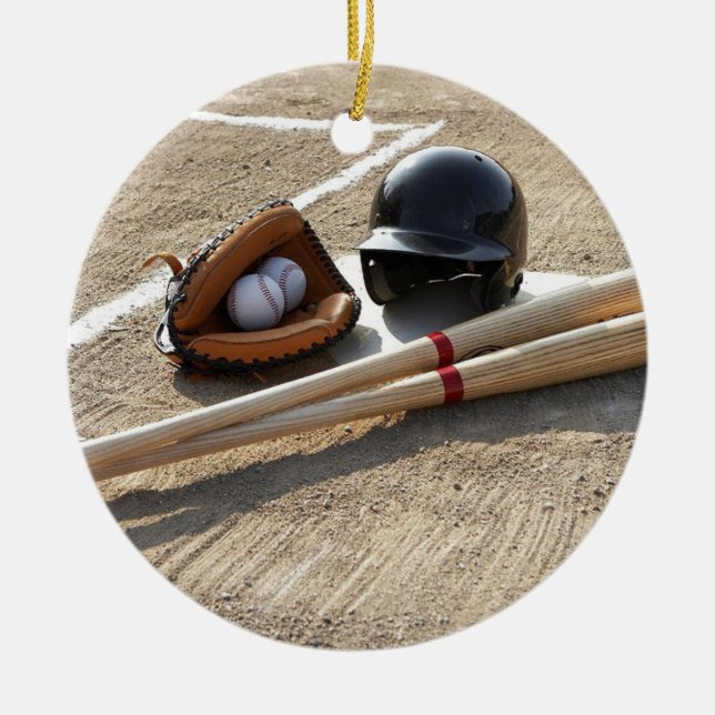 Baseball 11 julgransprydnad keramik (Framsidan)
