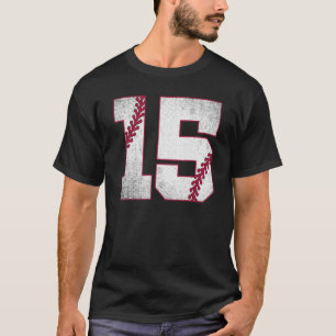 Baseball 15:e födelsedagen Baskeball Jersey 15 år T Shirt