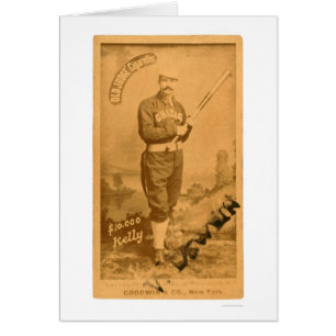 Baseball 1887 för $10000 kung Kelly Hälsningskort