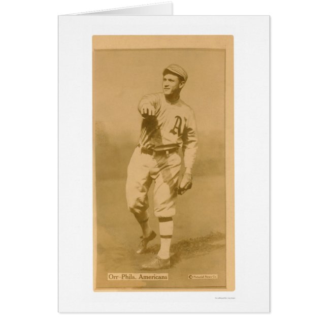 Baseball 1914 för räkningOrr friidrott Hälsningskort (Framsidan)