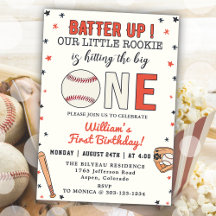 Baseball 1:a födelsedag Party Batter uppåt