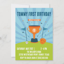 Baseball 1:a födelsedag Sporttema