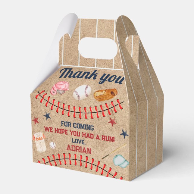 Baseball 1-årsdag presentaskar (Framsidan Sidan)