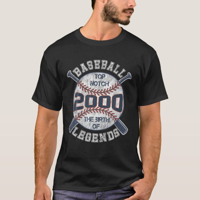 Baseball 2000 22:e födelsedagsgåva 22 år gammal ba t shirt (Framsida)