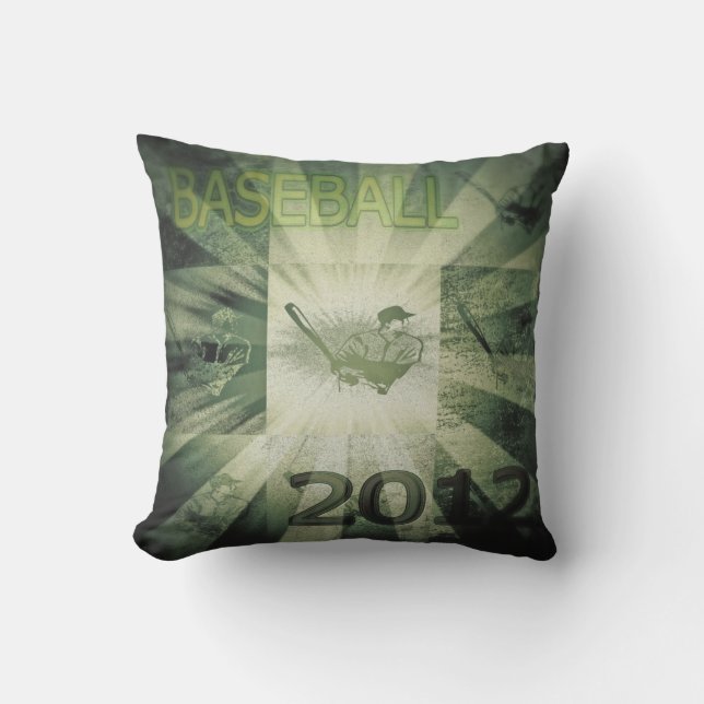 Baseball 2012 - vintage Pillow Kudde (Framsida)