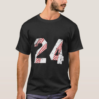 Baseball 24 Jersey-nummer T Shirt