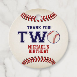 Baseball 2:a födelsedag gåvor etiketter
