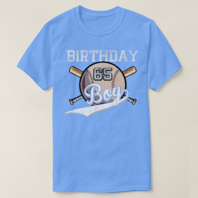 Baseball 65e Födelsedagsfest 65 år gammal baskiska T Shirt (Design framsida)