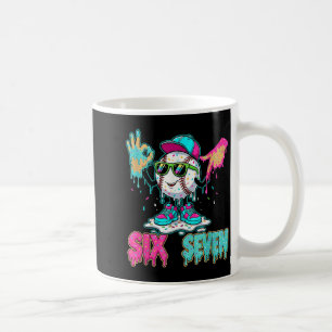Baseball 67 Drip Six Seven Handtecken Glass Glass Kaffemugg