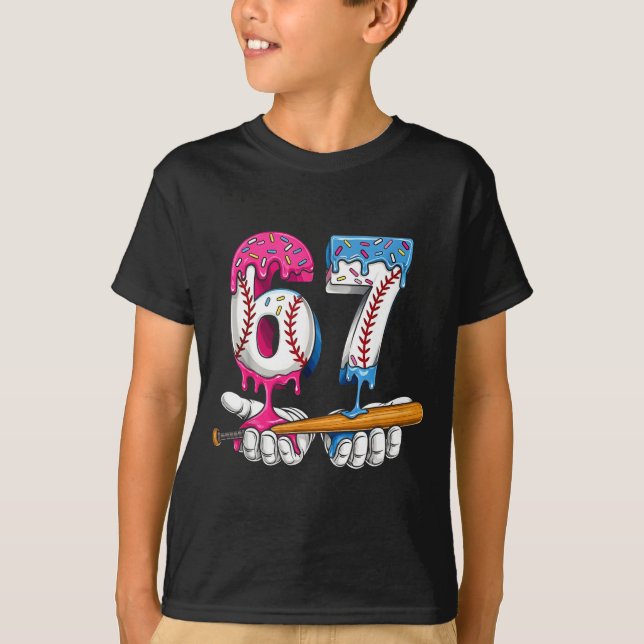 Baseball 67 Ice Cream Drip Six Seven Boys Funny Me T Shirt (Framsida)