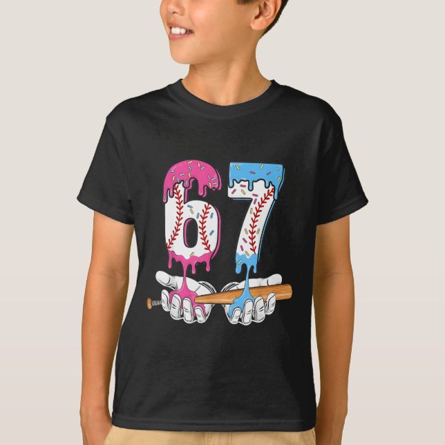 Baseball 67 Ice Cream Drip Six Seven Boys Funny Me T Shirt (Framsida)
