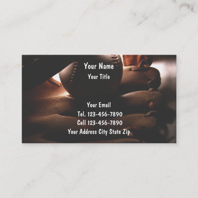 Baseball-Affärskort Visitkort (Framsida)