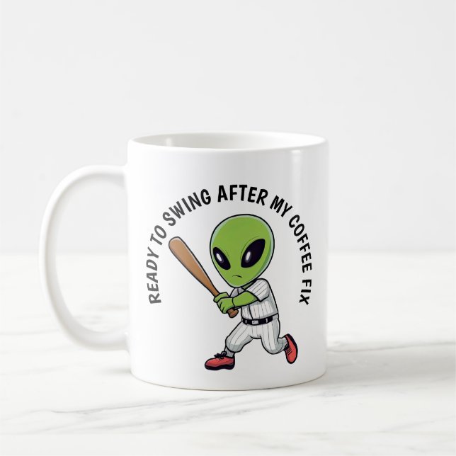 Baseball Alien Kaffemugg (Vänster)