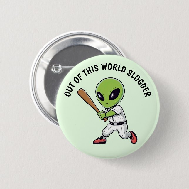 Baseball Alien Knapp (Framsida & baksida)