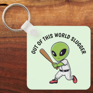 Baseball Alien Nyckelring