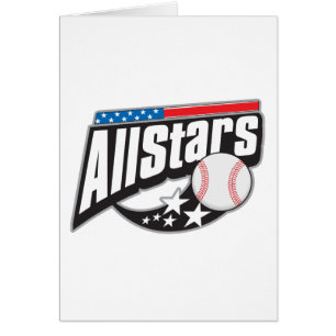 Baseball alla stjärnor hälsningskort