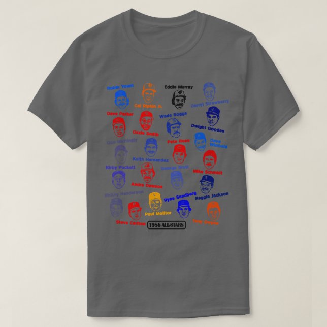 Baseball AllStars 1986 T Shirt (Design framsida)