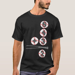 Baseball Älskare 6432 Dubbla Play Boll Premium T Shirt